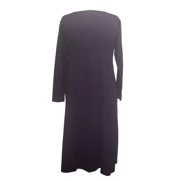 Vintage Hummingbird Embroidered French Terry Dress Purple L/XL Naturecore - Picture 2 of 9